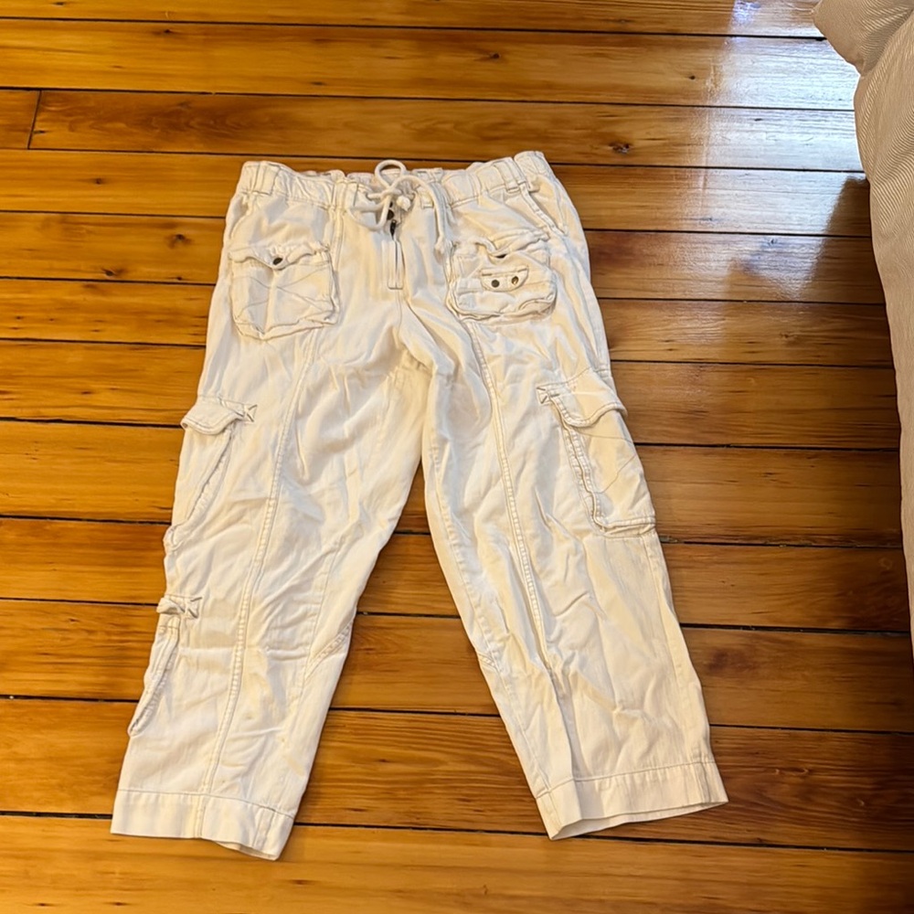 Casual Cream Cargo Pants